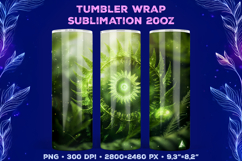 Tumbler Wrap Sublimation Design with Mystic Botanical Glow Product Image 1