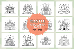 Princess Castle Coloring Pages for Kids Product Image 1