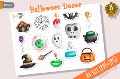 Cute Halloween Decoration Printable Sticker Stheet Product Image 1
