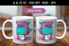 Funny Sublimation Mug Design: Gawky Whale on a Toilet Product Image 1