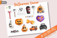 Cute Halloween Decoration Printable Sticker Stheet Product Image 1