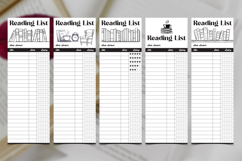 Reading List Printable Bookmarks Set Product Image 1