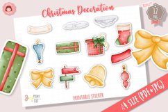 Christmas Decoration Sticker Sheet | Christmas Ornament Product Image 1