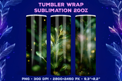 Tumbler Wrap Sublimation Design with Mystic Botanical Glow Product Image 1