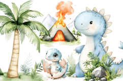 Watercolor Dinosaur Clipart Bundle Product Image 2