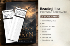Reading List Printable Bookmarks Set Product Image 2