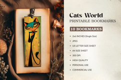 Whimsical Cat Printable Bookmark Bundle Product Image 2