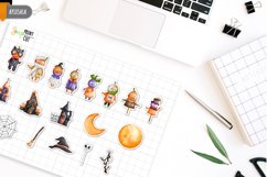 Cute Halloween Pumpkin Character Printable Sticker Stheet Product Image 2