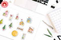 Christmas Winter House Sticker Sheet | Christmas Ornament Product Image 2