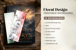 Floral Printable Bookmark Design Product Image 2