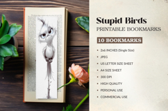 Whimsical Stupid Birds Bookmark Design Product Image 2