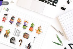 Cute Halloween Pumpkin Character Printable Sticker Stheet Product Image 2