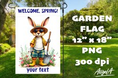 Welcome, Spring! Farmhouse Garden flag sublimation, kangaroo Product Image 1