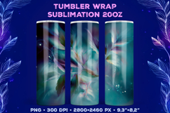 Tumbler Wrap Sublimation Design with Mystic Botanical Glow Product Image 1