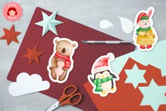 Christmas Animal Printable Sticker Sheet | Christmas Sticker Product Image 3
