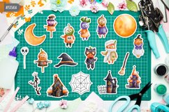 Cute Halloween Pumpkin Character Printable Sticker Stheet Product Image 3