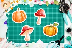 Fall Pumpkin-Mushroom Printable Sticker Sheet Product Image 3