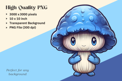 Cute Kawaii Mushroom Clipart Bundle Product Image 3