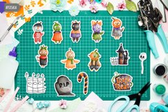 Cute Halloween Pumpkin Character Printable Sticker Stheet Product Image 3