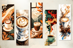 10 x Watercolor Coffee Bookmark Printable for Book Lover Product Image 3