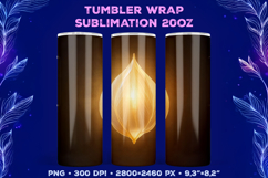 Tumbler Wrap Sublimation Design with Mystic Botanical Glow Product Image 1