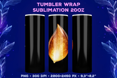 Tumbler Wrap Sublimation Design with Mystic Botanical Glow Product Image 1