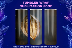 Tumbler Wrap Sublimation Design with Mystic Botanical Glow Product Image 1