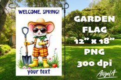 Welcome, Spring! Farmhouse Garden flag sublimation, mouse Product Image 1