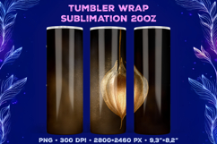 Tumbler Wrap Sublimation Design with Mystic Botanical Glow Product Image 1