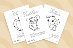 ABC Alphabet Baby Shower Coloring Book Product Image 4