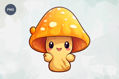 Cute Kawaii Mushroom Clipart Bundle Product Image 4
