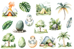 Watercolor Dinosaur Clipart Bundle Product Image 4