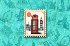 London Travel Landmark Stamp Stickers Product Image 4
