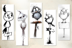 Whimsical Stupid Birds Bookmark Design Product Image 4