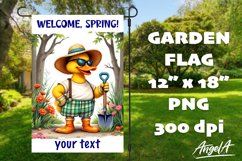 Welcome, Spring! Farmhouse Garden flag sublimation, duck Product Image 1