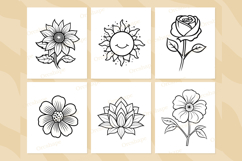 Bold and Easy Flower Coloring Pages Product Image 5