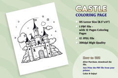 Princess Castle Coloring Pages for Kids Product Image 5