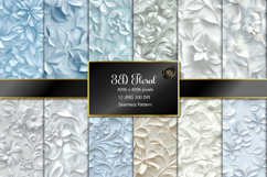 3D Flower Seamless Pattern Backgrounds Product Image 1
