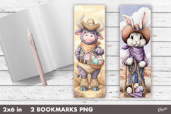 Western, Cowboy Easter, Easter Bookmark PNG Product Image 1