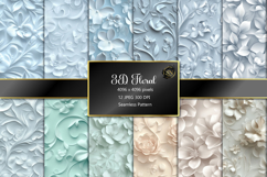 3D Flower Seamless Pattern Backgrounds Product Image 1