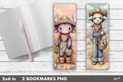 Western Easter Bookmark PNG, Retro Animal Bookmark PNG Product Image 1