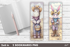 Western, Cowboy Easter, Easter Bookmark Sublimation PNG Product Image 1