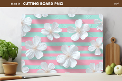 Spring Flowers Cutting Board Sublimation PNG Product Image 1