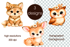 Nursery clipart Boho animals Product Image 1