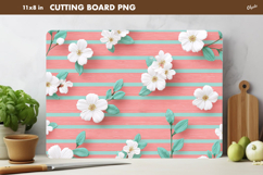 Spring Flowers Cutting Board Sublimation PNG Product Image 1