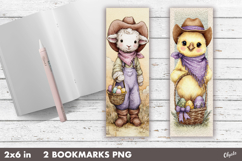 Western, Cowboy Easter PNG, Easter Bookmark Sublimation Product Image 1