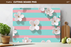 Flowers Cutting Board Sublimation, Pastel Colors Kitchen Product Image 1