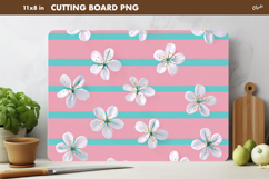 Flowers Cutting Board Sublimation, Pastel Colors Kitchen Product Image 1