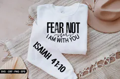 Fear Not For I Am With You - Christian Sleeve T-Shirt Design Product Image 3