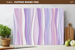 Abstract Striped Cutting Board Sublimation PNG Product Image 1